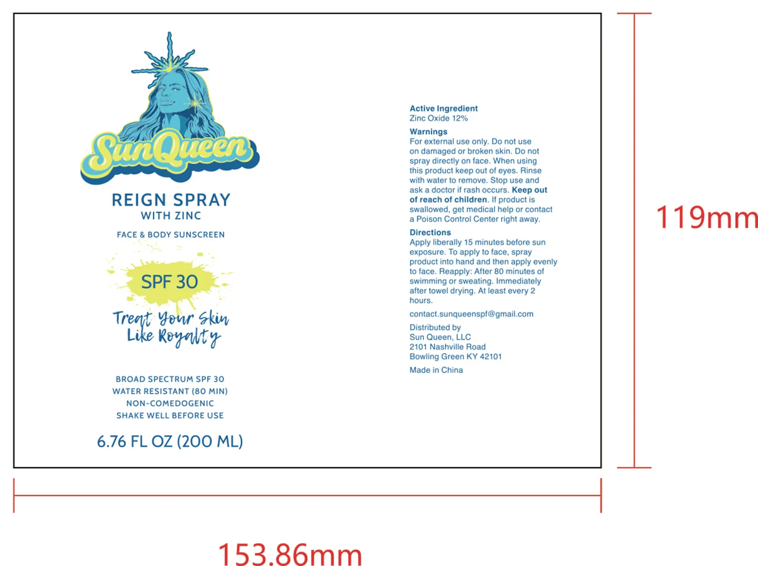 Wraparound bottle label flat artwork