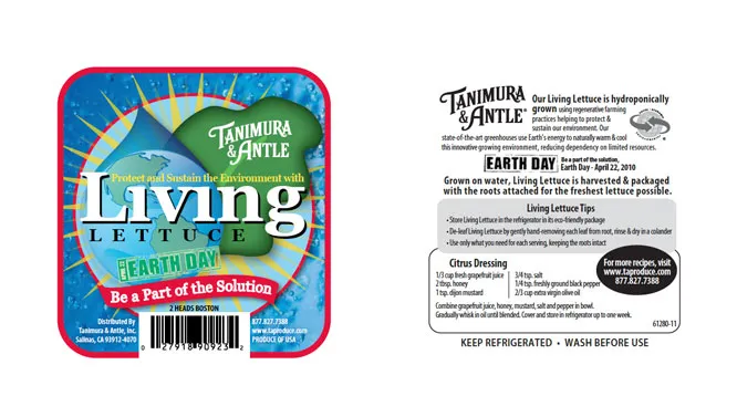 Living Lettuce Label